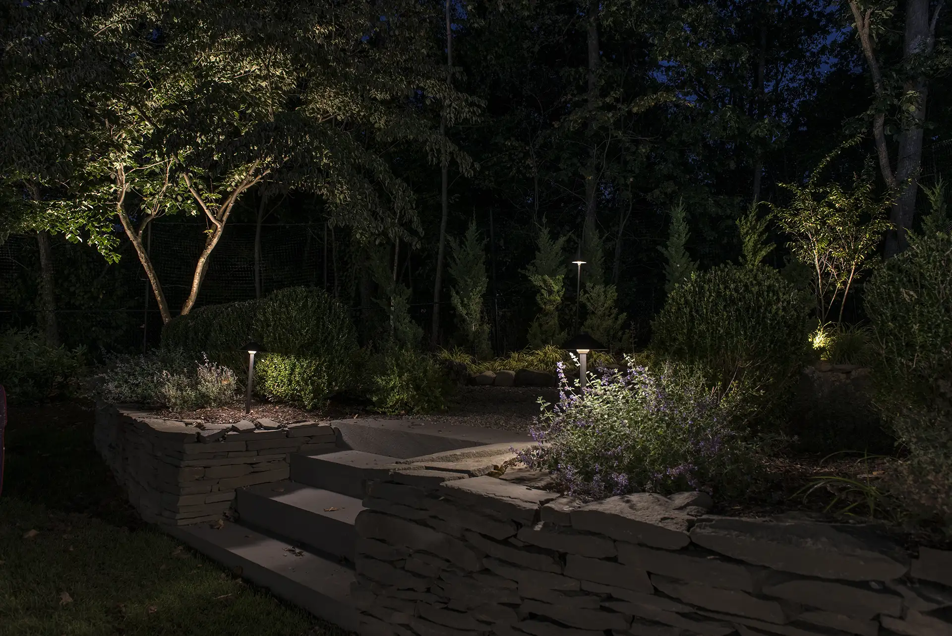 Corradino residence image 2 sitting area Lighthouse Outdoor Lighting and Audio Northern New Jersey