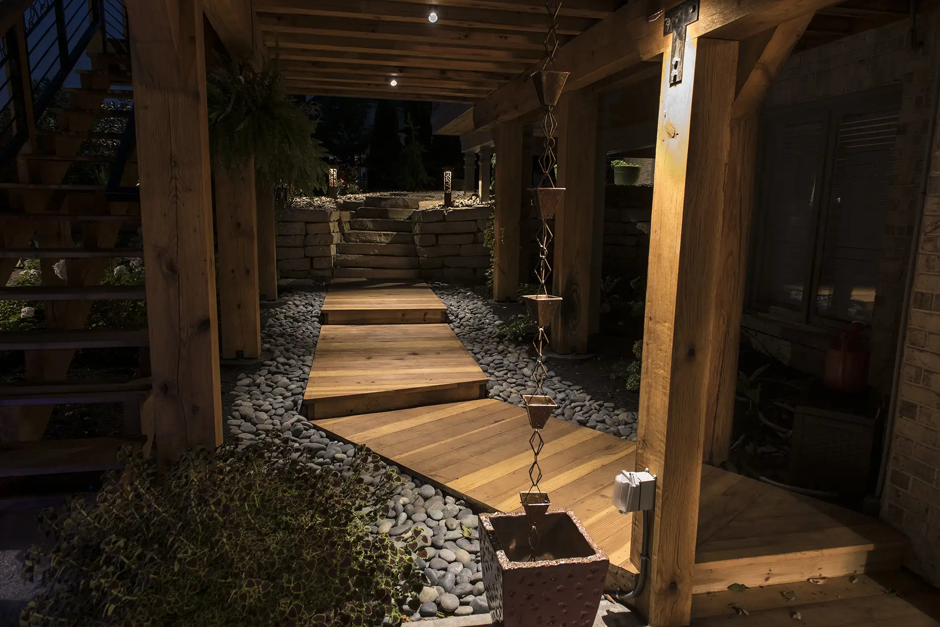 Fuson residence image 11 boardwalk path Lighthouse Outdoor Lighting and Audio Delaware