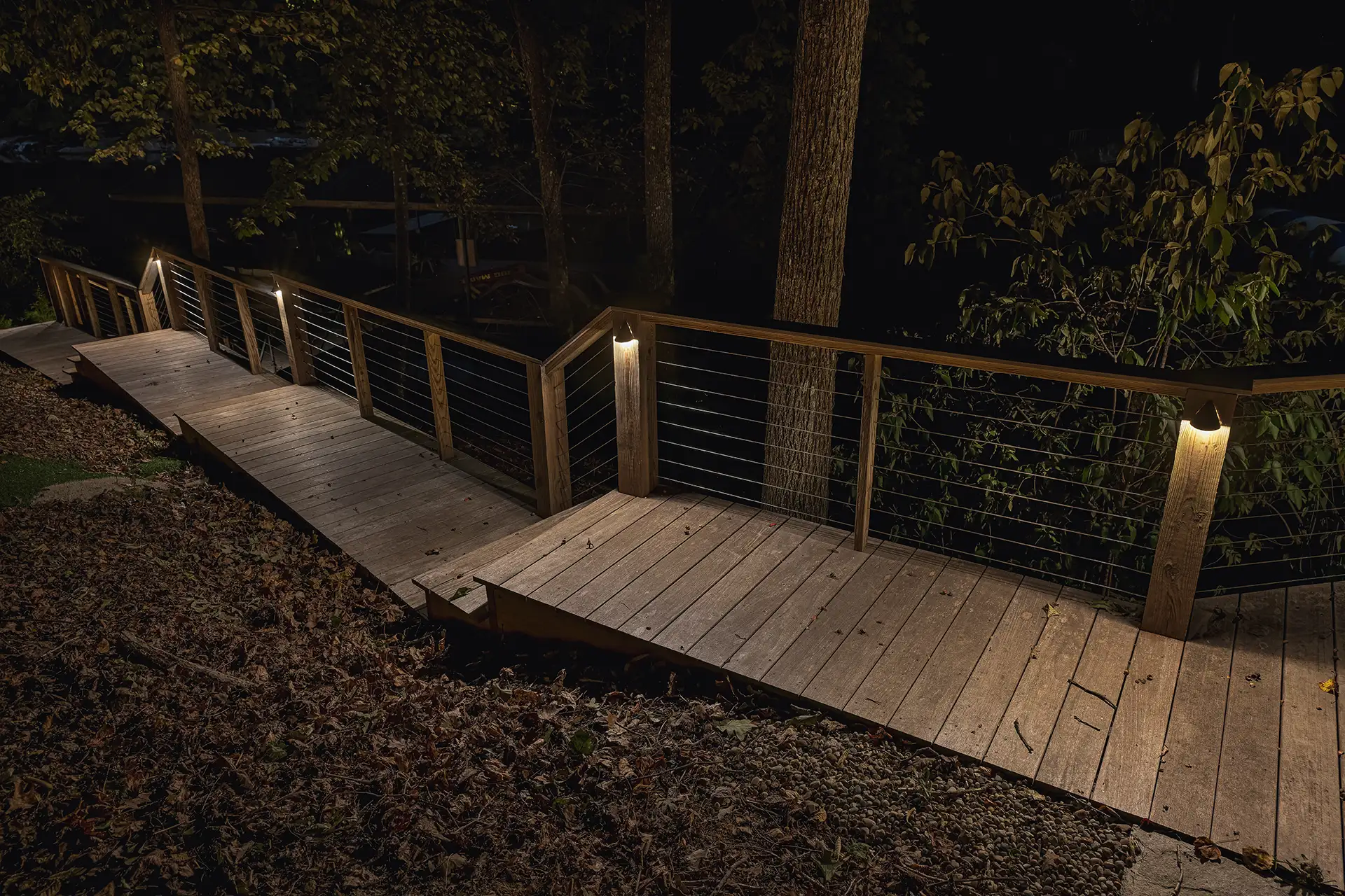 Killarney Rd image 8 deck post path Lighthouse Outdoor Lighting and Audio Knoxville TN
