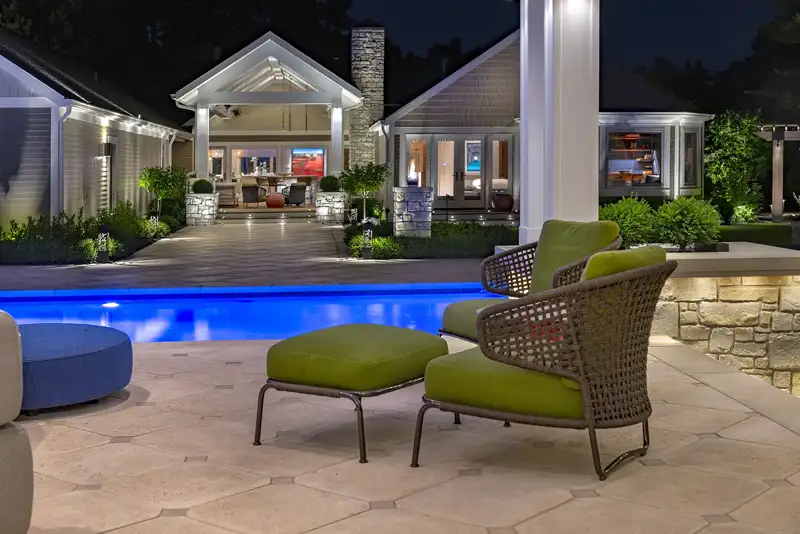 A Home with Residential Landscape Lighting