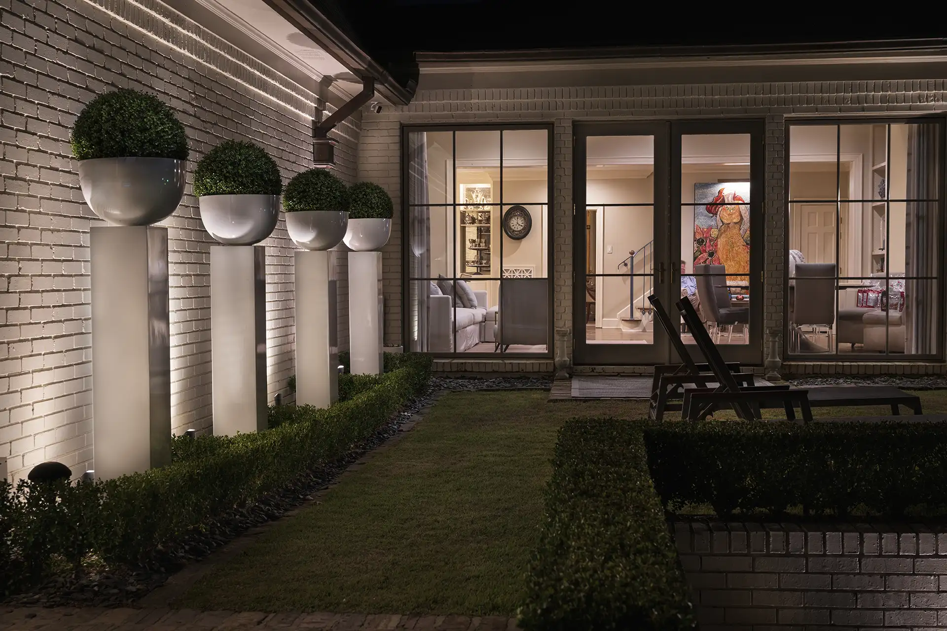 Winged Foot image 1 landscape pots seating Lighthouse Outdoor Lighting and Audio Jackson MS